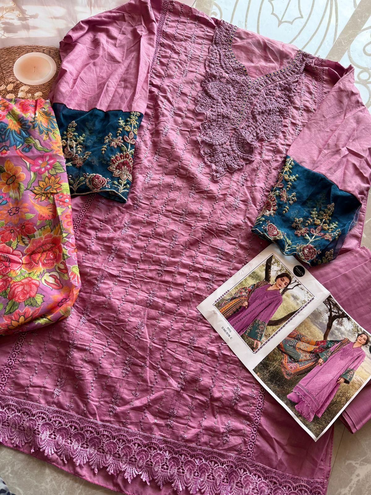 Mehboob Tex 1578 B And C Cotton Dupatta Pakistani Salwar Suits Wholesalers In Delhi